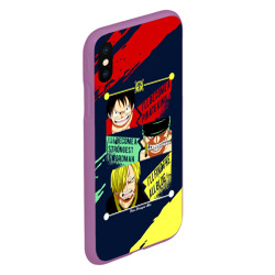 Чехол для iPhone XS Max матовый Луффи, Зоро и Санджи One Piece - фото 2