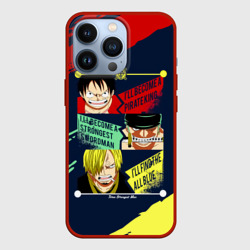 Чехол для iPhone 13 Pro Луффи, Зоро и Санджи One Piece