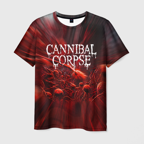 Мужская футболка с принтом Blood Cannibal Corpse Труп Каннибала, вид спереди №1