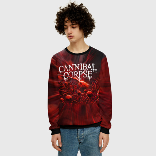 Мужской свитшот 3D Blood Cannibal Corpse Труп Каннибала, цвет черный - фото 3