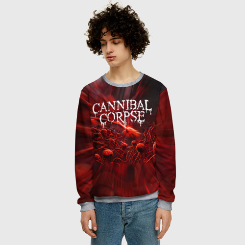 Мужской свитшот 3D с принтом Blood Cannibal Corpse | Труп Каннибала (Z), фото на моделе #1