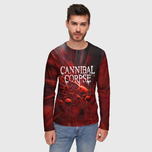 Мужской лонгслив 3D Blood Cannibal Corpse Труп Каннибала, цвет 3D печать - фото 3