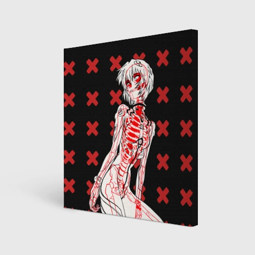 Холст квадратный Ева 00 Аянами Рей в X Ray
