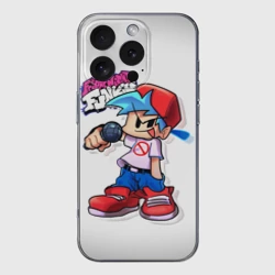 Чехол для iPhone 16 Pro Max силиконовый с защитой камеры FNF Парень