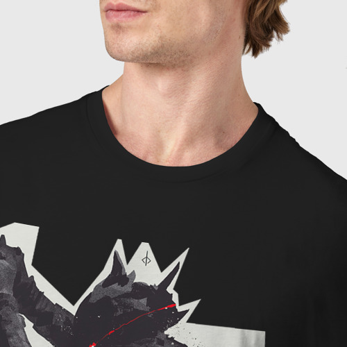 Мужская футболка хлопок Bloodborne, цвет черный - фото 6