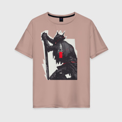Женская футболка хлопок Oversize Bloodborne
