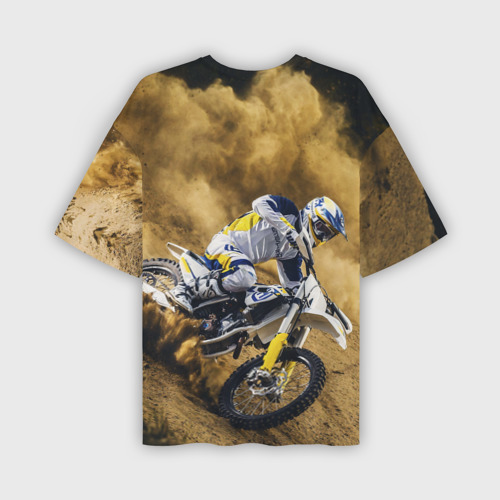 Мужская футболка oversize 3D Husqvarna Хускварна sport, цвет 3D печать - фото 2