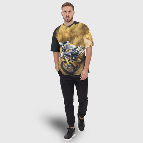 Мужская футболка oversize 3D Husqvarna Хускварна sport, цвет 3D печать - фото 5