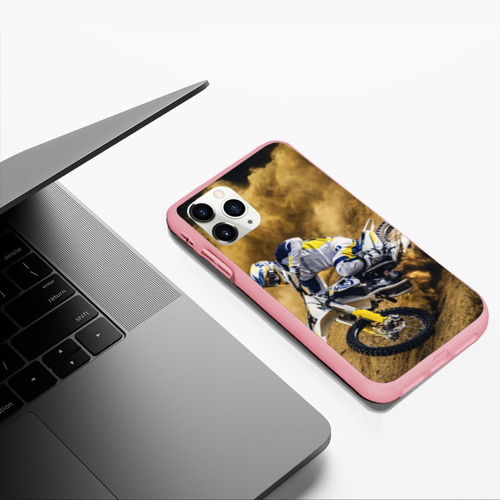 Чехол для iPhone 11 Pro Max матовый Husqvarna Хускварна sport, цвет баблгам - фото 5