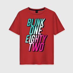 Blink 182 – Женская футболка хлопок Oversize с принтом купить со скидкой в -16%