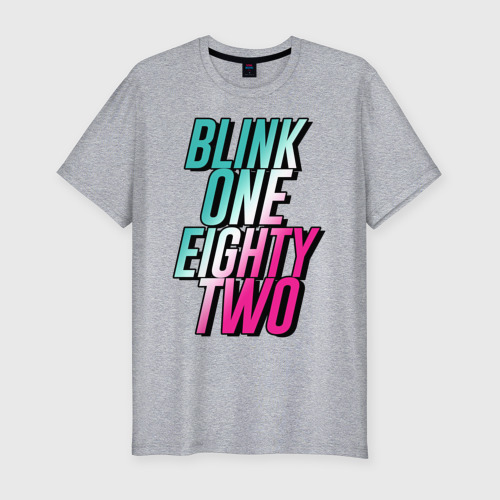 Мужская футболка хлопок Slim Blink 182, цвет меланж