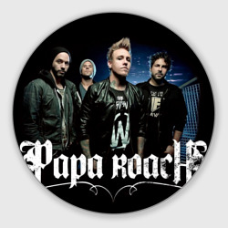 Круглый коврик для мышки Papa Roach band