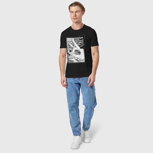 Мужская футболка хлопок Chainsaw man: Kon, цвет черный - фото 5