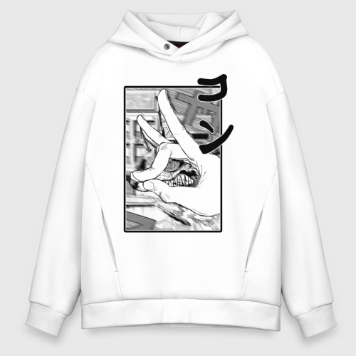 Мужское худи Oversize хлопок Chainsaw man Kon купить по цене 3445