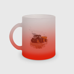 Кружка матовая стеклянная Трактор - я Джон Дир!