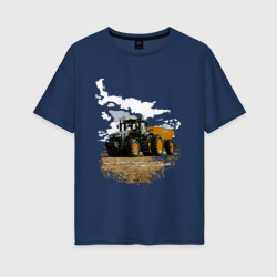 Женская футболка хлопок Oversize Трактор - я Джон Дир!