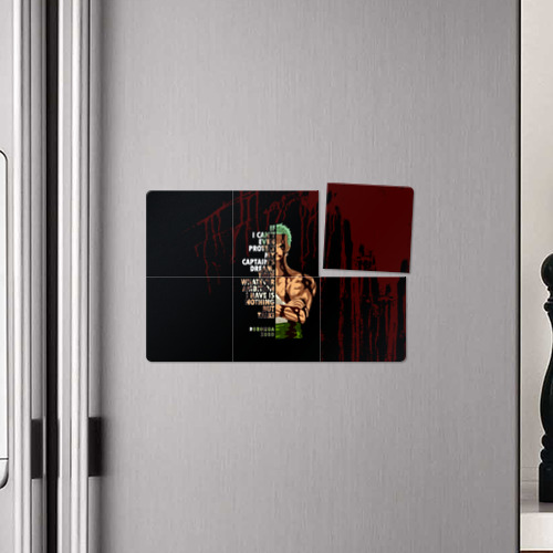 Магнитный плакат 3Х2 Зоро окровавленный One Piece - фото 4