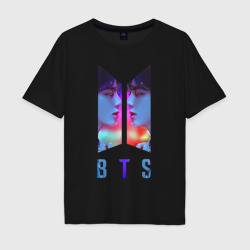 Мужская футболка хлопок Oversize logo BTS