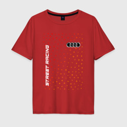Мужская футболка хлопок Oversize Audi - Racing