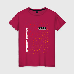 Женская футболка хлопок Audi - Racing
