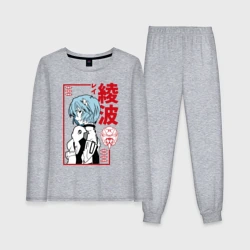 Женская пижама с лонгсливом хлопок Рей Аянами EVA-00