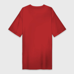 Платье с принтом Рей Аянами EVA-00 для женщины, вид сзади №1. Цвет основы: красный