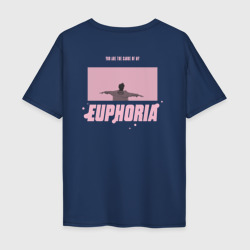 Мужская футболка хлопок Oversize Euphoria BTS Pink Edition