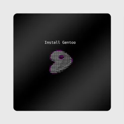 Магнит виниловый Квадрат Install Gentoo