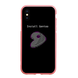 Чехол для iPhone XS Max матовый Install Gentoo