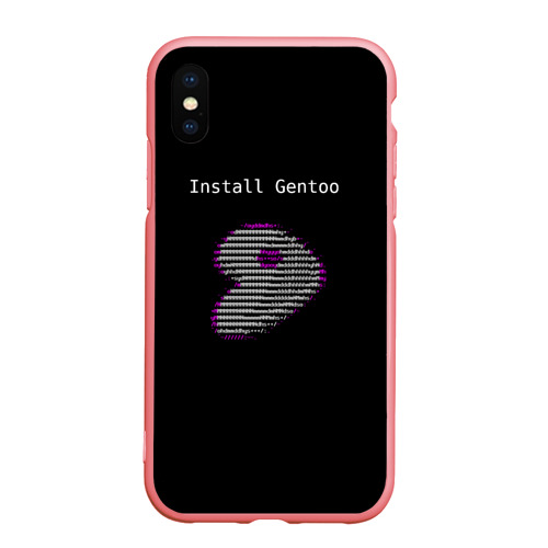 Чехол для iPhone XS Max матовый Install Gentoo, цвет баблгам