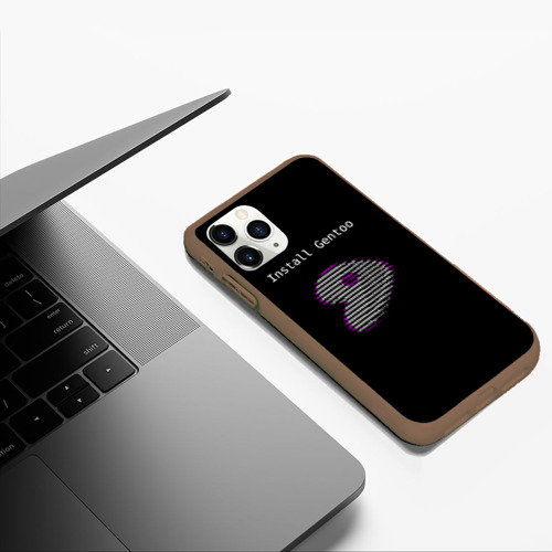 Чехол для iPhone 11 Pro Max матовый с принтом Install Gentoo, фото #5