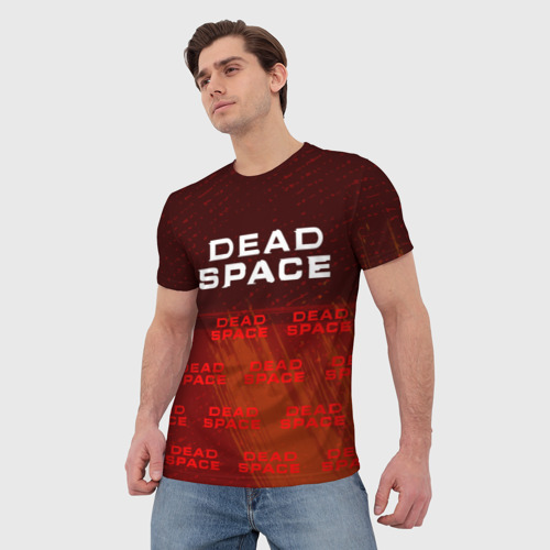 Мужская футболка 3D Дэд Спейс - Краска (Паттерн внизу), цвет 3D печать - фото 3