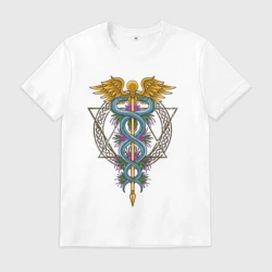 Мужская футболка хлопок Кадуцей