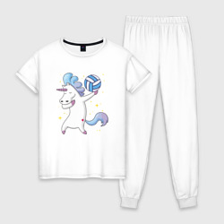 Женская пижама хлопок Unicorn Volleyball