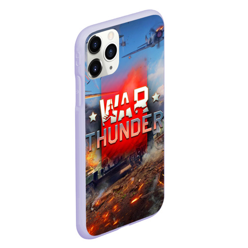 Чехол для iPhone 11 Pro матовый War thunder Вар Тандер, цвет светло-сиреневый - фото 3