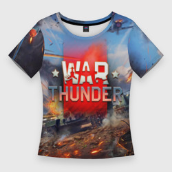 Женская футболка 3D Slim War thunder Вар Тандер