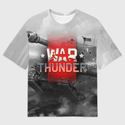 Женская футболка oversize 3D War thunder Вар Тандер