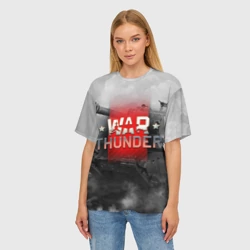 Женская футболка oversize 3D War thunder Вар Тандер - фото 2