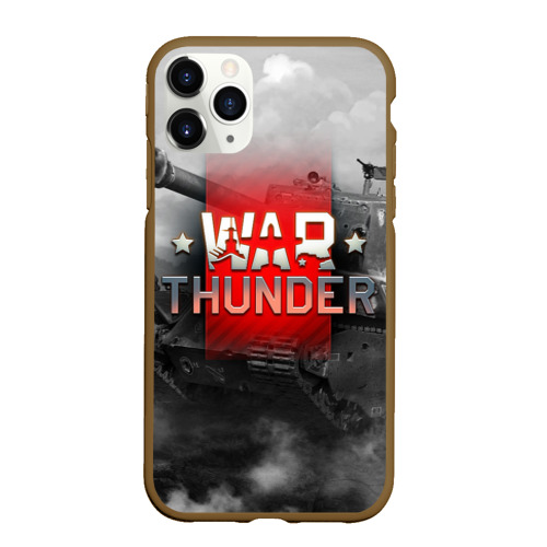 Чехол для iPhone 11 Pro матовый War thunder Вар Тандер, цвет коричневый