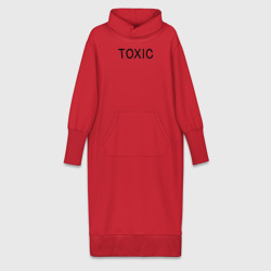 Токсик – Платье удлиненное хлопок с принтом купить со скидкой в -19%