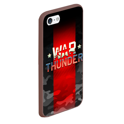 Чехол для iPhone 5/5S матовый War thunder Вар Тандер, цвет коричневый - фото 3