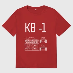 Женская футболка хлопок Oversize КВ - 1 Клим Ворошилов