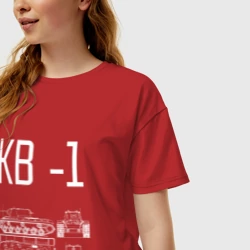 Женская футболка хлопок Oversize КВ - 1 Клим Ворошилов - фото 2