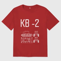 Женская футболка хлопок Oversize КВ - 2 Клим Ворошилов