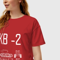 Женская футболка хлопок Oversize КВ - 2 Клим Ворошилов - фото 2