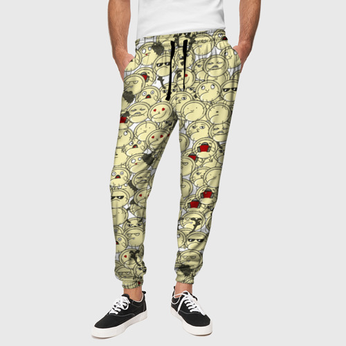Мужские брюки 3D с принтом Пельмени, вид сбоку #3