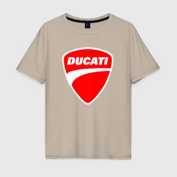 Мужская футболка хлопок Oversize Ducati Дукати эмблема