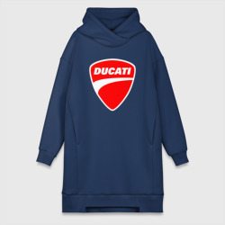 Платье-худи хлопок Ducati Дукати эмблема