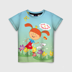 Детская футболка 3D Прогулка Царевны