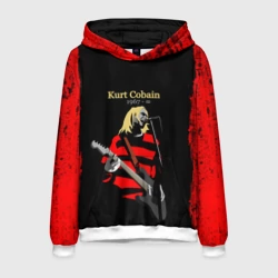Мужская толстовка 3D Курт Кобейн Нирвана лого +спина